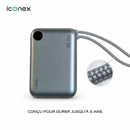 Powerbank HEPU Ultra Rapide 22,5W + Écouteur Sans Fil Offert